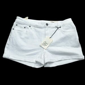 Cosmic Blue Love Shorts Womens 30 White Denim Stretch High Rise PCL020301WF